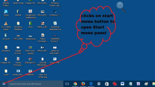 start menu